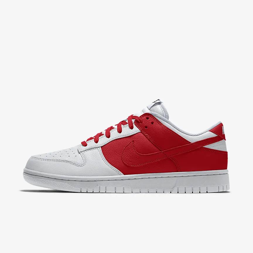 Giày Nike Dunk Low By You Nữ Đỏ Trắng